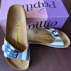 Birkenstock Papillio Madrid Stripe Blue Sandals